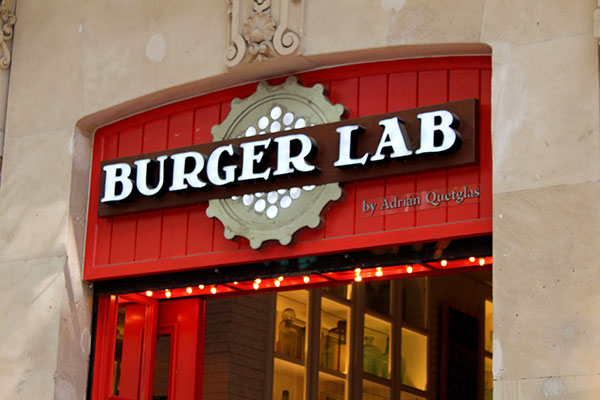 Burger Lab Dimensional Sign by Edmonton Sign Company, AB