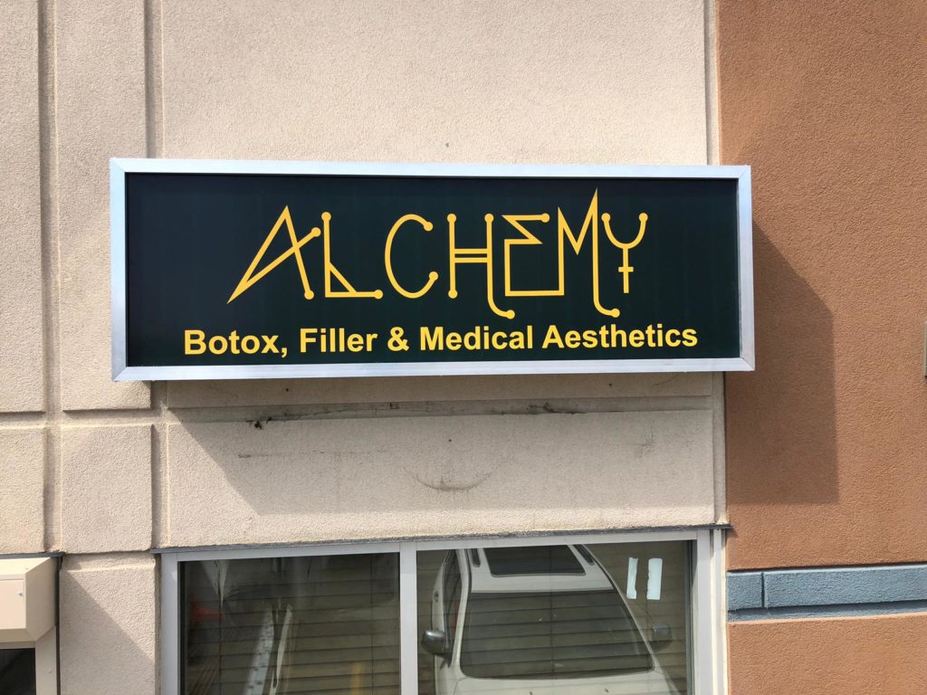 Alchemy outdoor business signs by Mega Signs in Edmonton