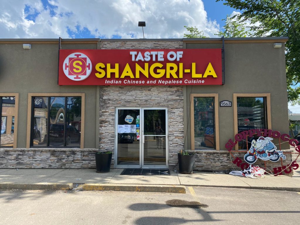 Shangiri- LA Business storefront Sign by Mega Signs in Edmonton